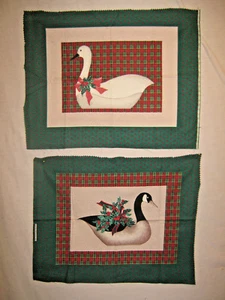  2 DUCK PRINTED  PILLOWS TOPS or QUILT BLOCKS- 22" X 18" - Picture 1 of 3