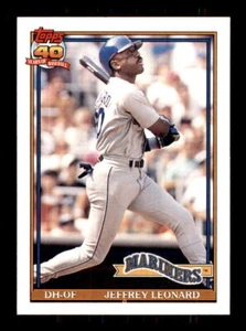 1991 Baseball Topps Jeffrey Leonard Seattle Mariners #55 - Picture 1 of 2