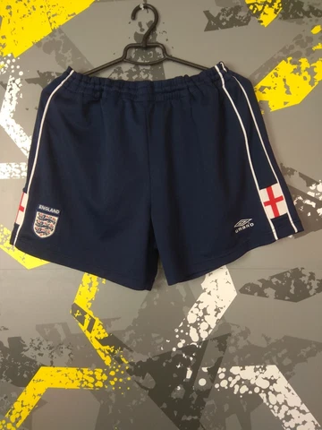 England Team Training Football Shorts Blue Umbro Mens Size M ig93 Cover
