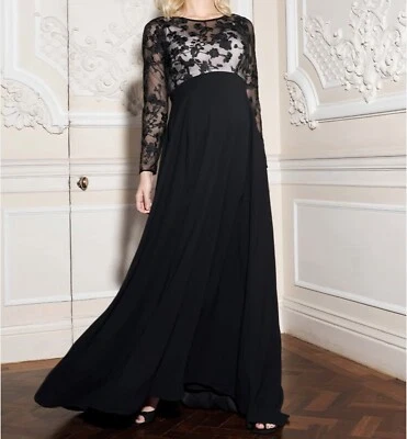 Seraphine Luxe Adriana Black Lace Maternity Evening Dress size US 16 - Image 1 of 4