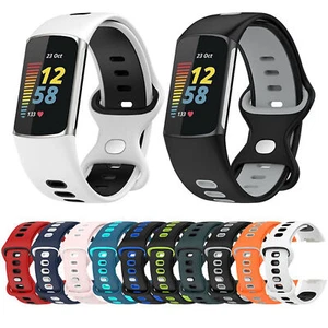Ersatz Silikon Sport Uhrenband Armband für Fitbit Charge 5/Charge 6 - Bild 1 von 24
