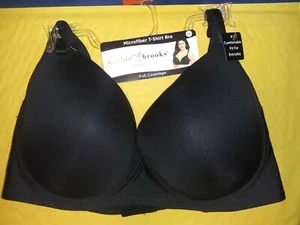BOBBIE BROOKS BLACK MICROFIBER T-SHIRT BRA FULL COVERAGE SIZE 40D - Picture 1 of 3