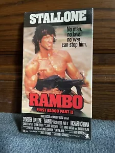 RARE Vintage 80’s RAMBO FIRST BLOOD Part 2 VHS Live Home Video Release SEALED! - Picture 1 of 6