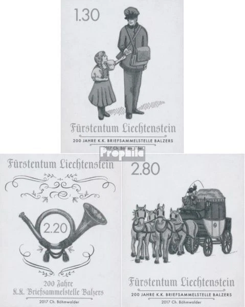 Estampillas Liechtenstein 2017 Mi 1862S-1864S impresión negra como nuevas MNH 2017 Briefsammelst Foto 1 de 1