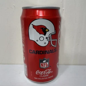 NFL Cardinals 1993 lata de Coca-Cola sin abrir fondo drenado fórmula original - Imagen 1 de 9