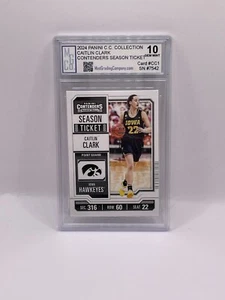 2024 PANINI CAITLIN CLARK COLLECTION Season Ticket Graded MGCo. Gem Mint 10 - Picture 1 of 1
