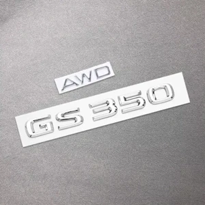 Chrome For 2007-2020 AWD GS350 GS 350 Letter Rear Trunk Badge Emblem Replace Set - Picture 1 of 7