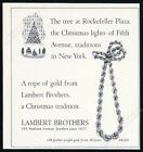 1965 Edward Gorey Christmas tree NYC singing art Lambert Brothers print ad