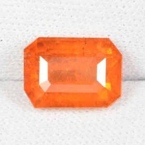 5.08Cts Best Luster Fanta Arancio Granato Spessatite Naturale Ottagono...!!! - Foto 1 di 2