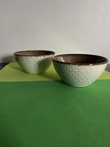 Juego de 2 cuencos de cereal American Atelier Piper usados en excelente estado - Imagen 1 de 5