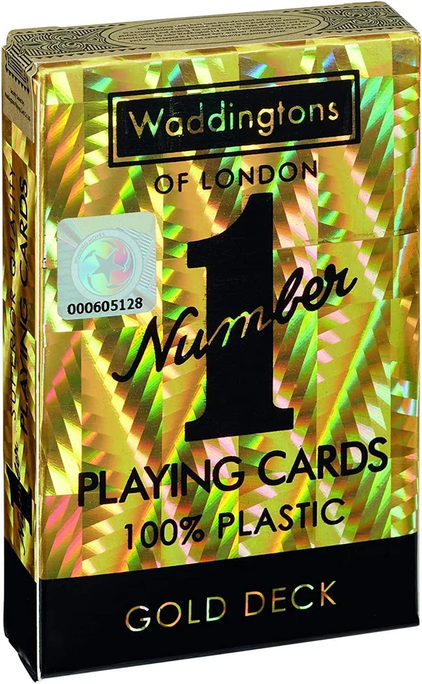 Number 1 Carte Da Gioco in Versione Oro, Adatte a 6+, in Lingua Tedesca - Immagine 1 di 4