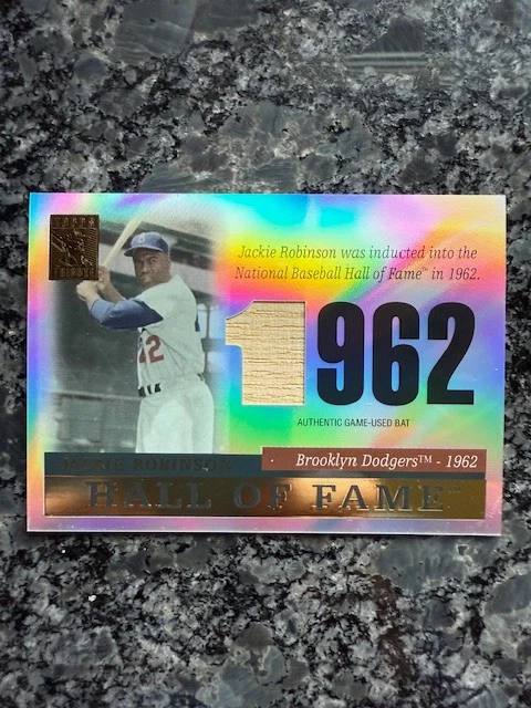 JACKIE ROBINSON 2004 Topps Tribute g/u BAT card HOF Edition Brooklyn Dodgers - Image 1 of 1
