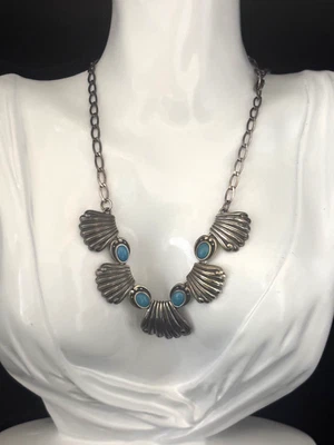 Collar Carolyn Pollack Relios Sterling Bella Durmiente Turquesa Concha Marina Foto 1 de 4