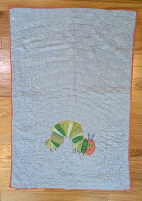 Edredón de cuna para niños pequeños POTTERY BARN KIDS Eric Carle MUY HAMBRIENTO ORUGA PBK Foto 1 de 4