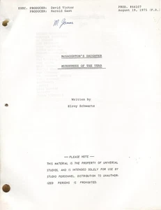 McNAUGHTON'S DAUGHTER-TV SERIES-1975/76-ORIGINAL TV SCRIPT-SUSAN CLARK-NBC TV - Picture 1 of 2