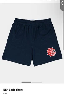 NUEVO Pantalones Cortos Básicos Eric Emanuel SS25 Talla M Azul Marino Rojo EE - Imagen 1 de 3