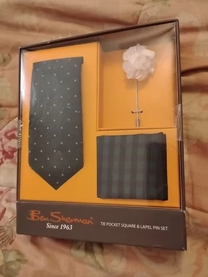 Ben Sherman Corbata Cuello Bolsillo Cuadrado Solapa Pin Hombres Conjuntos Regalo  Foto 1 de 2