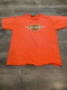 Harley Davidson Shirt XL Orange Corpus Christi HD Texas - Picture 1 of 8