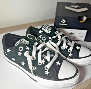 Jugendliche 13 Converse "Black Stars" Slip On Kollektion Street OX Lowtop Turnschuhe Neu im Karton - Bild 1 von 6