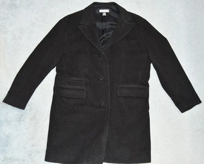 Daniel Cremieux Wool Overcoat - Herringbone - Dark Gray - Size L - Image 1 of 4