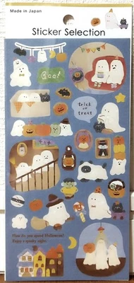 GAIA Natural Halloween Sticker Selection Pumpkin Ghost Party Gift MADE IN JAPAN - Image 1 of 3