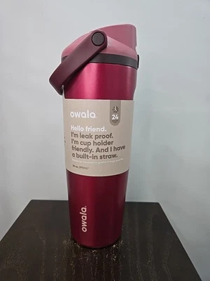 Бутылка для воды Owala FreeSip Sway из нержавеющей стали / 30 унций / цвет: пуансеттия - Изображение 1 из 4