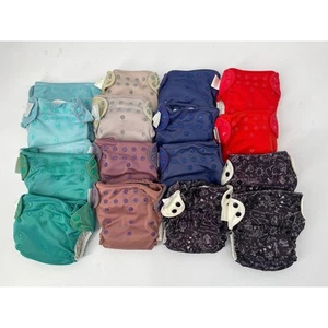 Bundle of 18 Assorted Pattern Bum Genius Cloth Diapers With Inserts - Picture 1 of 12