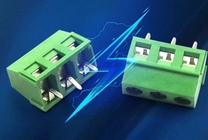20 × PCB Screw Terminal Block 3 Pole 5mm Pin Pitch for 22-12AWG Wire 300V 10A - Picture 1 of 4