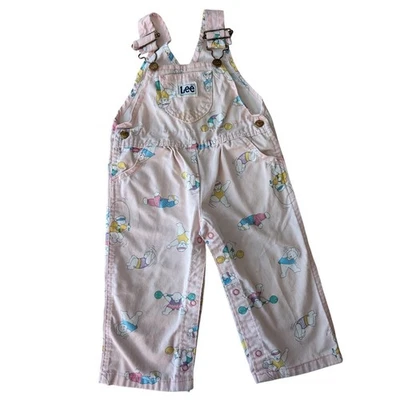 Mono estampado ejercicio Lee Bear's vintage rosa pastel años 80 Y2K niños 24 meses Foto 1 de 4