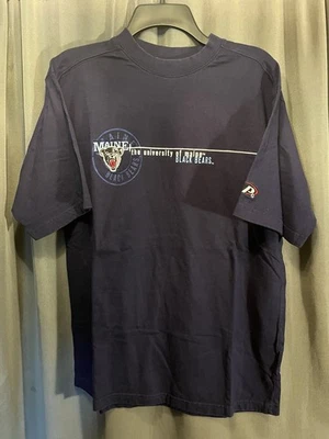 Vintage University of Maine Black Bears P2 by Pro Player Blue Shirt Size Medium - Image 1 of 4