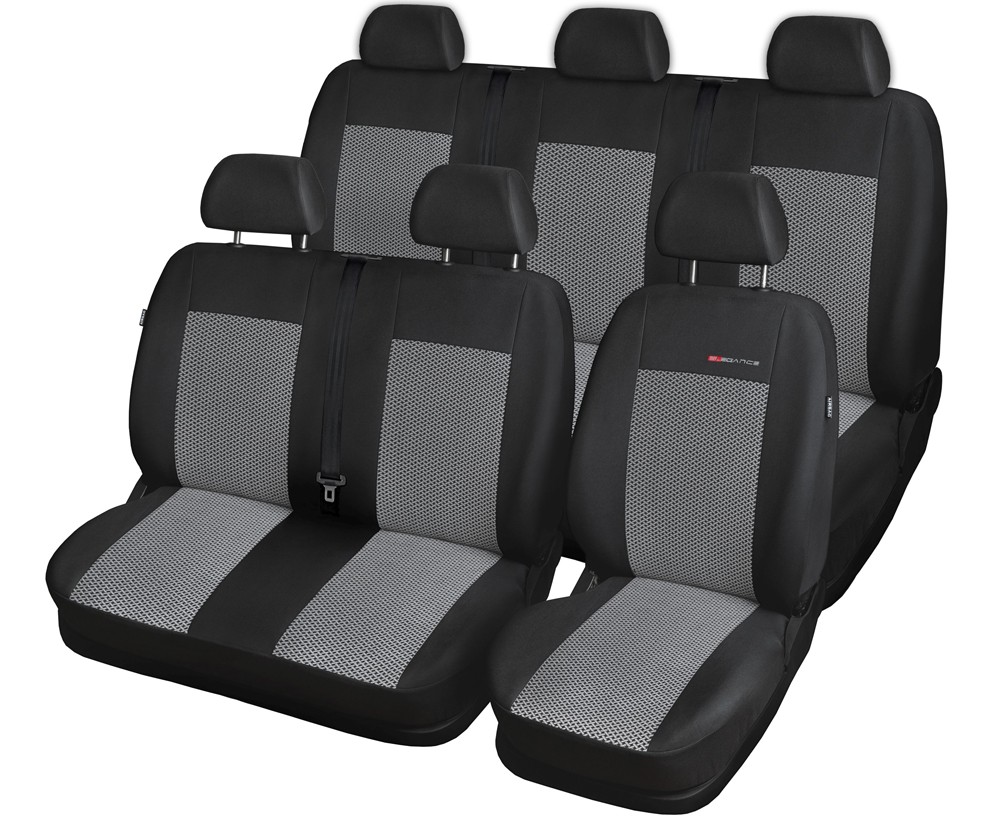 Coprisedili Per Ford Transit (2000-2019) - Set Universale BE-1 | Nero Grigio, Con Airbag - Foto 3