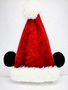Sombrero de Papá Noel Mickey Mouse de los parques de Disney con orejas de felpa ajustable tamaño adulto - Imagen 1 de 6