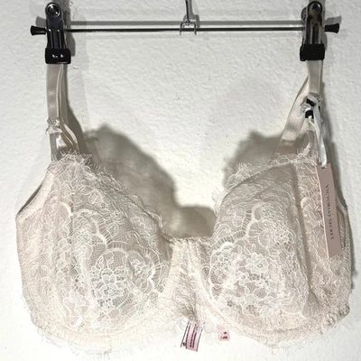 Sujetador Victoria's Secret Marfil Encaje Cobertura Completa Sin Forro 38DD Sexy Todos los Días Foto 1 de 4