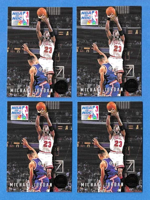 LOTE DE 4 CARTÕES DE DESEMPENHO MICHAEL JORDAN 1993 SKYBOX NBA ON NBC PLAYOFF #14 - Imagem 1 de 2