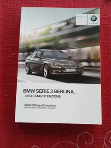 BMW Serie 3 Berlina LIBRETTO USO MANUTENZIONE Originale 2012 PERFETTO - Foto 1 di 6