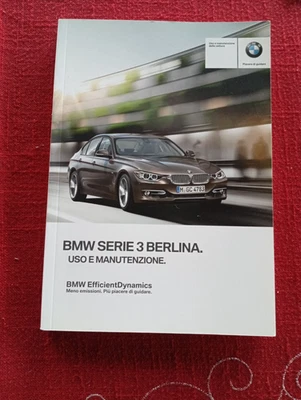 BMW Serie 3 Berlina LIBRETTO USO MANUTENZIONE Originale 2012 PERFETTO - Immagine 1 di 4