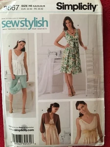 3867 Simplicity Muster für Sommerkleid Jacke Oberteil Shorts Tasche S3867 - Bild 1 von 2