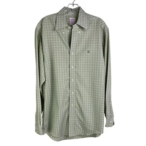 Brooks Brothers The Original Shirt Mens M Green Plaid Gingham Regular Fit - Picture 1 of 8