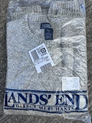 Suéter De Colección Lands End Para Hombres Mediano Lana Trapo Cuello Redondo Años 90 EE. UU. NUEVO CON ETIQUETAS Hecho en EE. UU. Foto 1 de 4