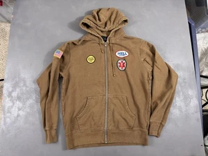 Felpa con cappuccio e zip Supreme X Hysteric Glamour marrone toppe FW17 taglia: Large - Foto 1 di 12