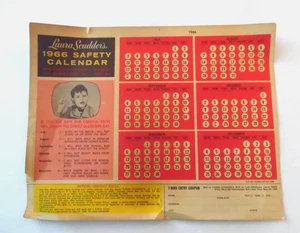 Vintage 1966 Laura Scudders Safety Calendar - Picture 1 of 6