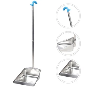 Pala de basura de acero inoxidable oficina hogar exterior recogedor basura - Imagen 1 de 12