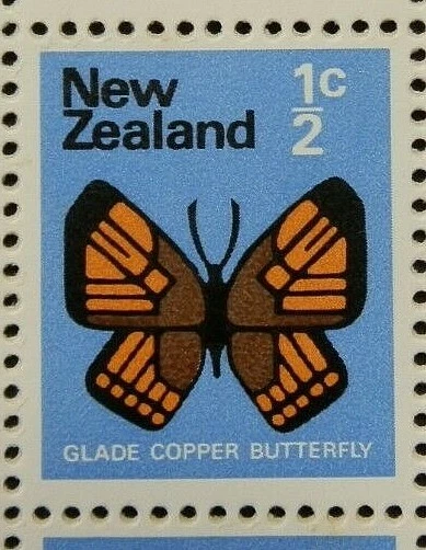 NEW ZEALAND 1970-76 SG914 ½c. GLADE COPPER BUTTERFLY  -  MNH - Image 1 of 1