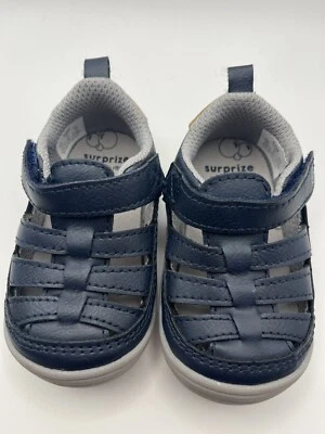 Sandalias Stride Rite Surprize bebé niño piper azul marino, talla Cierre de gancho y bucle de 3 Mos Foto 1 de 4