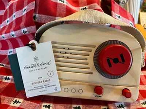 Hearth & Hand with Magnolia 2024 Holiday Toy Radio 3 Classic Holiday Songs NEW - Picture 1 of 5