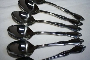 ONEIDA USA STAINLESS FLATWARE "BERKELEY SQUARE" (6) TEASPOONS 6" - Picture 1 of 2