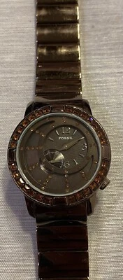 Fossil 2 Brown Toned Metal Women's Watch ES-1861 Needs Battery - Image 1 of 4