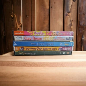 Kid Lot Of 5 Dvd Movie Night Bundle My Little Pony Care Bears Tinker Bell + More - Picture 1 of 7