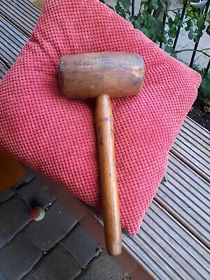  Alter Holzhammer  Schreinerhammer  Tischlerhammer Requisite Gartendeko 1342M • 35€