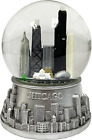 Musical Chicago Snow Globe - Water Globe - Pewter Look - 100Mm
